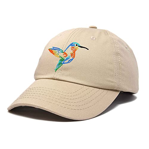 Dalix Hummingbird Hat Baseball Cap Mom Nature Wildlife Birdwatcher Gift In Khaki #TOP3