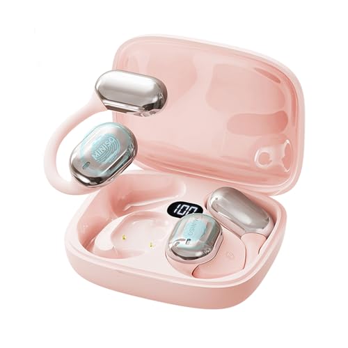 MINISO MS162 AI Translation Earbuds Real Time, 3-in-1 Translator Earbuds 135 Language&Accents Bluetooth 5.4 Open Ear Headphones 50H Playtime for iOS & Android, Travel Business Learning (Pink)