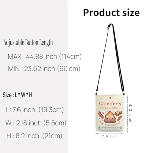 TSOTMO Calcifer's Bed & Breakfast Crossbody Bag Anime Lover Gift for Women Mother Best Friend2