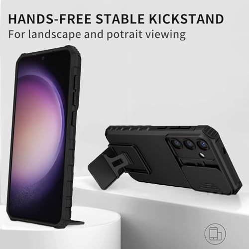 Coque Galaxy S24 Plus fine pour vos déplacements avec support vidéo noir