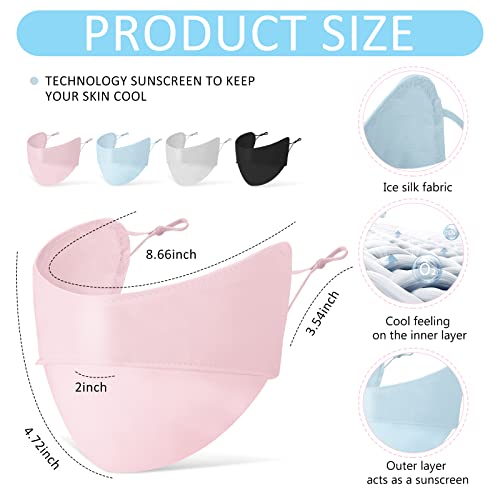 Jeyiour 6 Pcs UV Face Mask Sports Breathable Sports Face Mask Sun Protection Sun Mask for Women Summer Fishing Hiking Cycling - Image 3