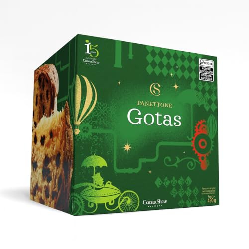 Chocotones mais vendidos: tendências para o Natal 2025 2 Panettone Cacau Show Gotas De Chocolate 450g Chocottone (Chocolat...