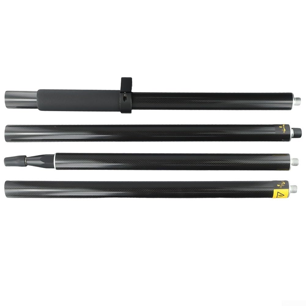 Perche GPS professionnelle de 2 m de longueur, construction en fibre de carbone, antenne réglable en hauteur