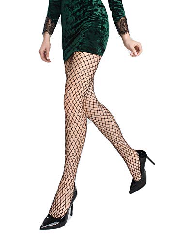 Image of Ulalaza Sparkle Hollow Out Letter Nude Colorful Rhinestone Hot Drilling Fishnet Pantyhose Tights for women Luminous