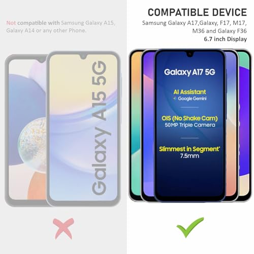 Image of SupCares Tempered Glass for Samsung Galaxy A17, Galaxy M17, M36, F36 and Galaxy F17 (6.7 Inch) With Installation Kit | 9H Edge to Edge Screen Protector | Black