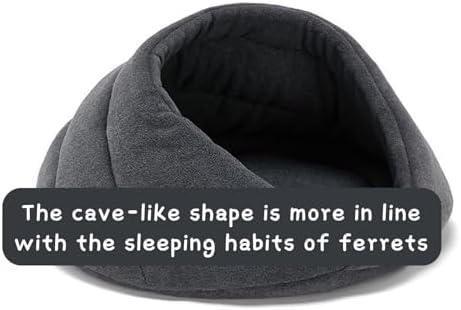 Ferret Bed Cave and Hideouts Comfortable，Ferret Hideaway Bed Accessories for Cage Ferret Beds and Hideouts Safe & Cozy for All Ages Ferrets(Grey) (Grey) — 사진 4