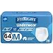Medline Protection Plus Extended Capacity/Overnight Protective Underwear, Medium, 16 Count (Pack of 4)