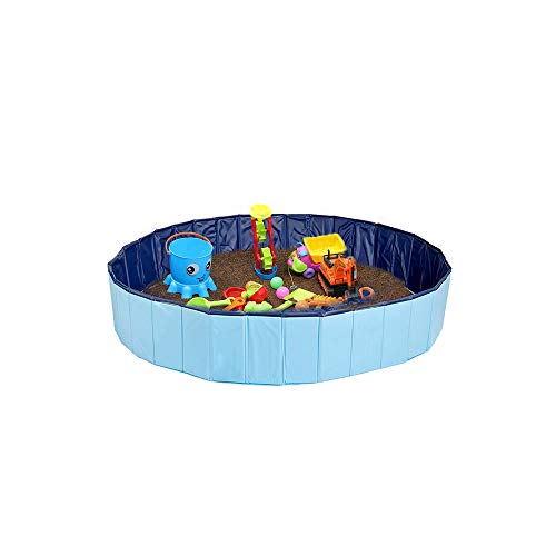 Petilleur - Piscina plegable para mascotas (30 x 10 cm), color azul