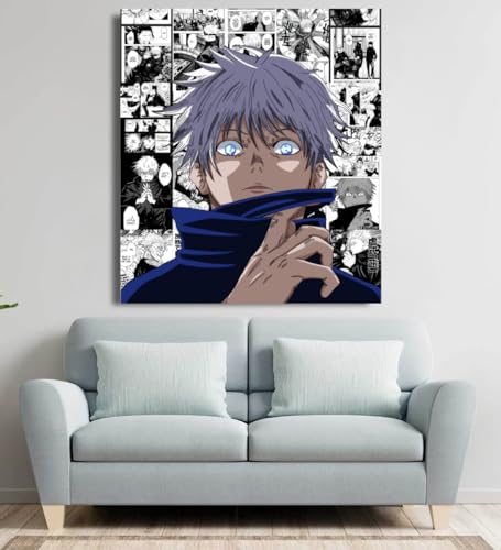 Image of Moment Prints Gojo Satoru Manga Collage Poster Set 2 - Set of 20, 210 mm x 297 mm, 300 GSM Paper, Satoru Gojo Posters, Gojo Poster (Gojo Manga 2) - Glue Dots Included, Cardstock
