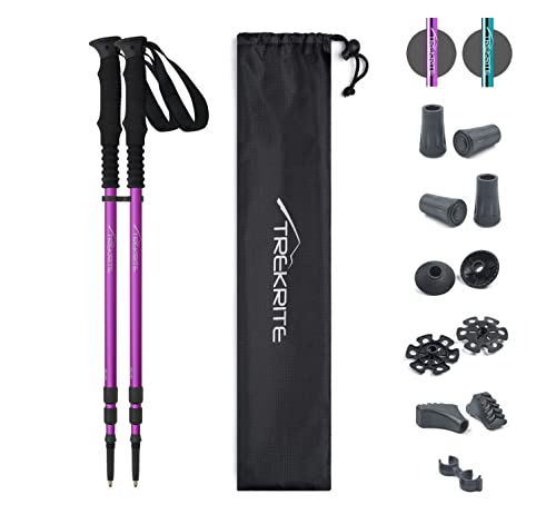 Trekrite Womens Anti shock WalkingHikingTrekking PolesSticks 2pc setpair