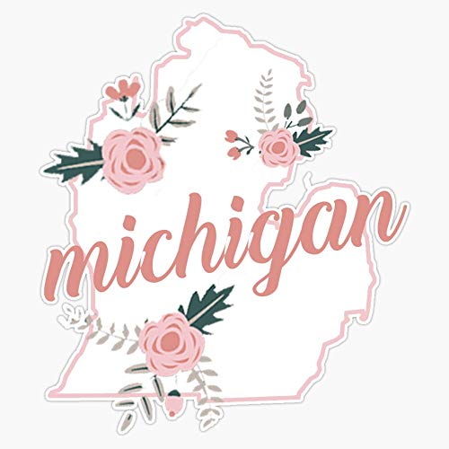Michigan Floral Sticker Decal Vinyl Bumper Sticker Decal Waterproof 5