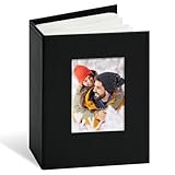 Vienrose Photo Album 4x6 100 Photos Leather Cover Picture Book with Front Window, Slip-in Picture...