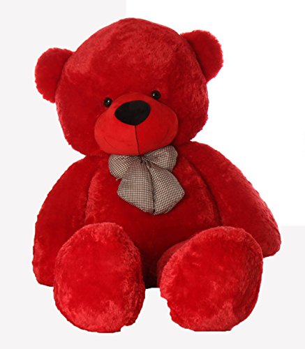 Image of Real Giant 5 Feet Large Very Soft Lovable /Hug-Gable Teddy Bears Girlfriends /Birthday, Wedding Gifts (5 Feet,Red)
