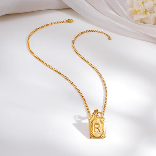 Image of Rubans Demi Fine Stainless Steel Alphabet Pendant CZ Gift for Women & Girls