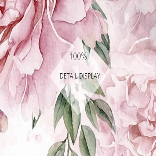 Mural pivoine rose 3D lavable pour masquer les imperfections de mur - 4