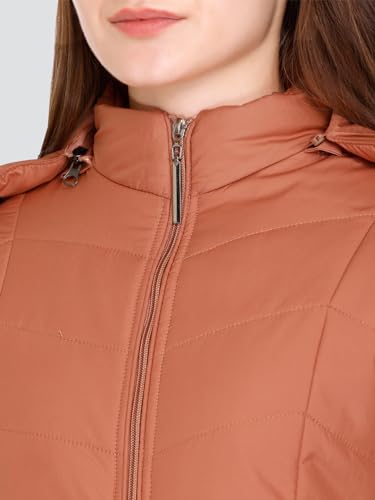 Image of RARE TIMES Women's Stylish Solid Full Sleeves Jacket | Winter Wear Quilted Jacket for Travelling | Regulaer Fit Puffer Jacket For Women