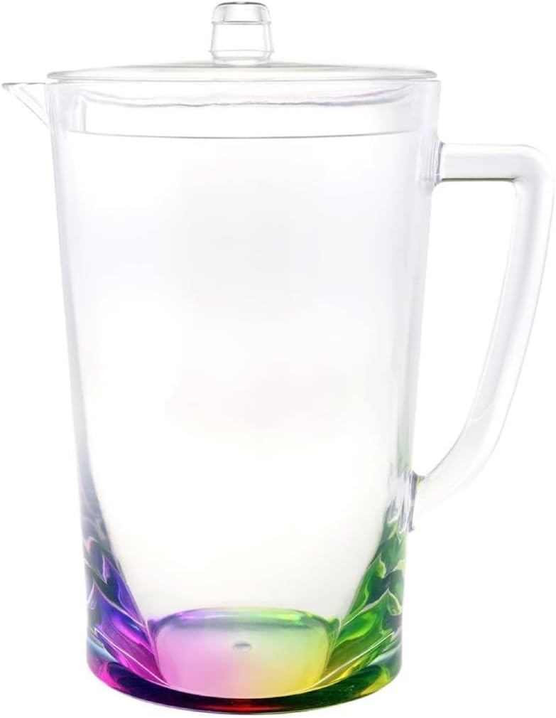 2.75 qt. Acrylic Pitcher Clear & Rainbow