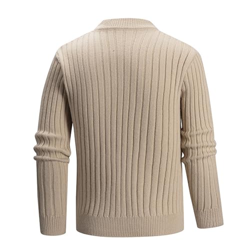 Mens Mock Neck Sweater Long Sleeve Winter Warm Mock Neck Sweaters Casual Comfy Ribbed Sweater2