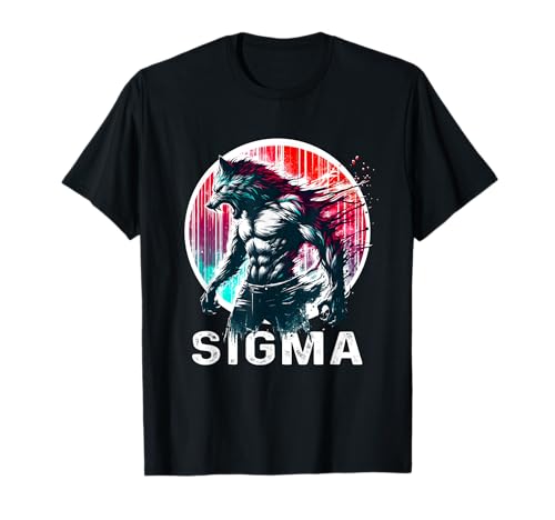 Werwolf Sigma Shirt Lustig Rizzler Brainrot Rizz Shirt Wolf T-Shirt