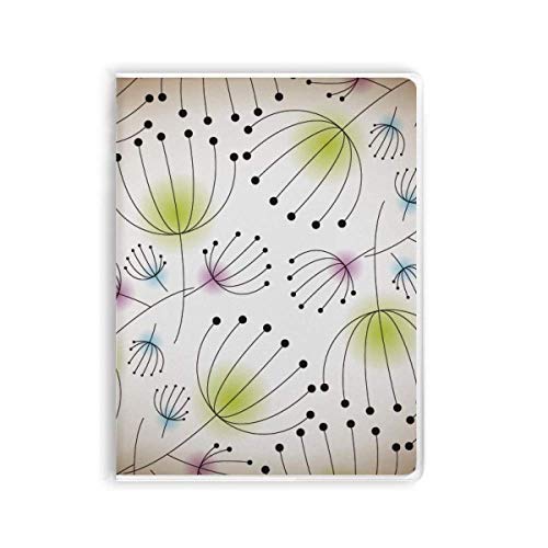 Cuaderno de líneas con diseño botánico y tapa blanda muy ligera
