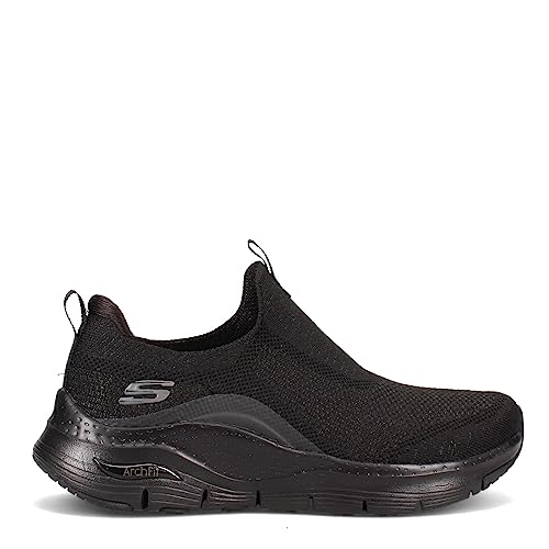 Skechers Women's Arch Fit Keep It Up Sneaker, Black, 8