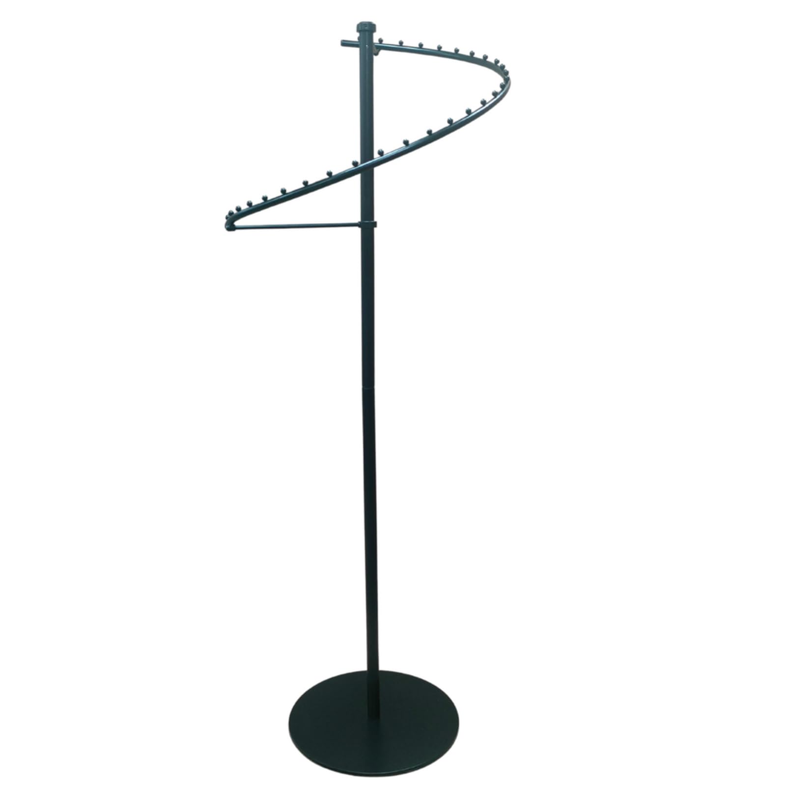CompleteShopfittings Heavy Duty Black Spiral Clothes Rail Display Stand