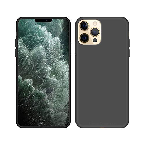 Image of Case Creation Luxurious OG Series for Apple iPhone 12 Pro Case Cover,Anti-Dirty Slim Case Frosted Matte Cute Candy TPU Raised Bezel (Splash of Color) Back Cover for iPhone 12 Pro -Black
