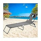 HUFIREHU Letti A Scomparsa Brandina Pieghevole Sdraio Pieghevole Brandina da Campeggio Lettini da Spiaggia Pieghevoli Portatili Adatto per Il Campeggio E Il Pisolino(Gray,190 * 58CM_Standard Model)