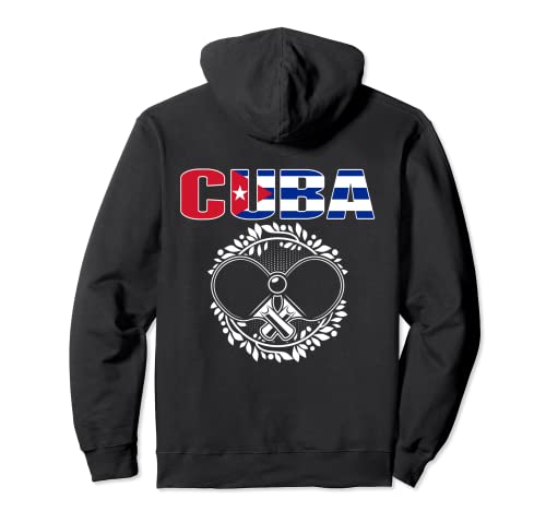 Cuba Tenis de Mesa Aficionados Jersey Cuban Ping Pong Amantes Sudadera con Capucha