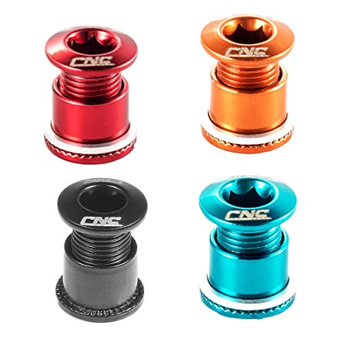 Cnc Steel Double Chainring Bolts Bicycle Chainring Bolt&Nut Set M8×6.5Mm, Blue #TOP2