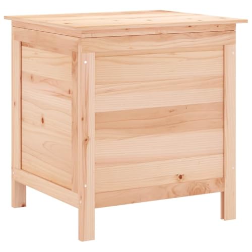 vidaXL Arcón de Jardín, Caja de Almacenaje con Tapa, Baúl para Cojines Alfombras Juguetes, Mueble para Patio, Madera Maciza de Abeto