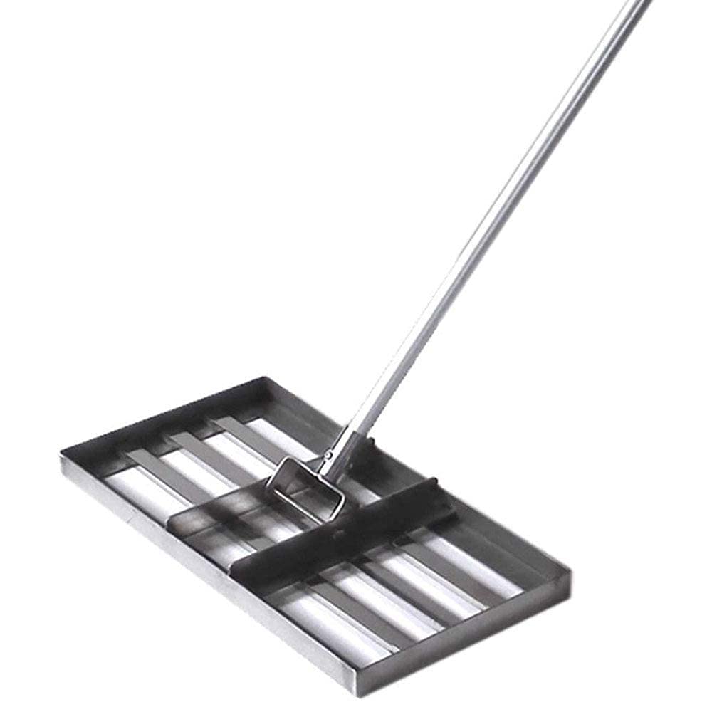 Grabie do wyrównywania trawnika 50 * 25 cm, wytrzymałe narzędzie do poziomowania trawnika ze stali nierdzewnej o dużej pojemności, sprzęt golfowy, narzędzie do wyrównywania trawnika z uchwytem o dłu
