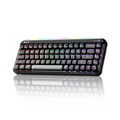 AJAZZ���{�����������K�i AF68 �Q�[�~���O�L�[�{�[�h �e���L�[���X 68�L�[ 65% 4000mAh��e�ʃo�b�e���[ RGB�o�b�N���C�g �L�[�{�[�h ���� ���킢�� �^�C�v���C���[�� �������L�[�L���b�v �L�[�{�[�h �L�[�L���b�v ���킢�� 3���[�h
