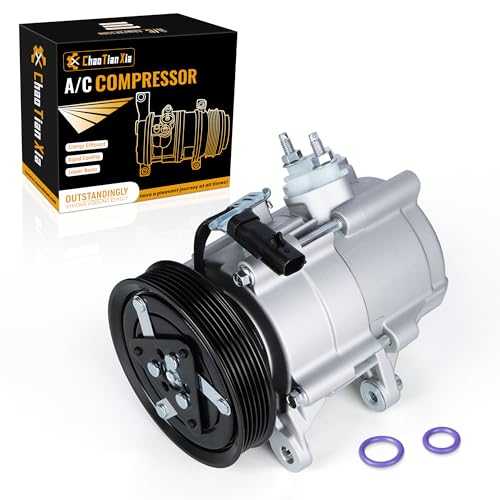 AC Compressor with Clutch Compatible with 2007-2008 Dodge Nitro 3.7L Sport Utility, 2006-2008 Jeep Liberty 3.7L Sport Utility