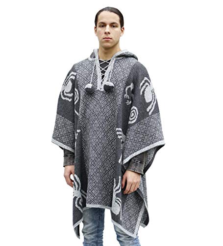 Thick Alpaca Blend Alpaca Wool Poncho for Women Men Unisex | Soft Alpaca