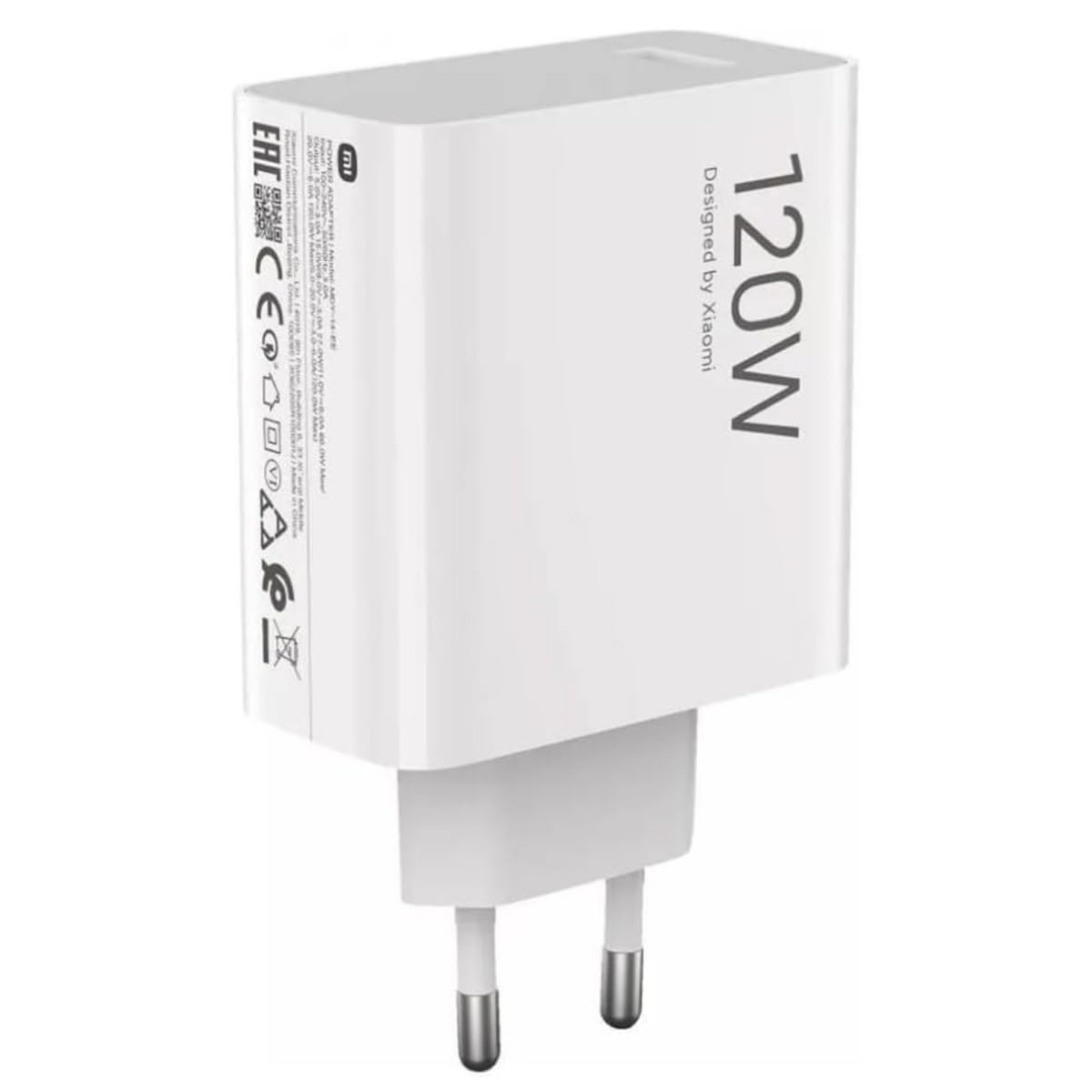 Xiaomi 120 W HyperCharge Combo (Type-A) - Chargeur de 120 W, Port USB, câble USB-C, Identification Intelligente des appareils, Blanc (Version ES)