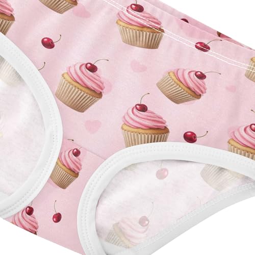 Cute Pink Cupcakes Cherry Girls Underwear Toddler 2t Cotton Girl Panties Cute Animal Kids Briefs Undies4