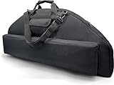 Silfrae Compound Bow Case Soft Bow Padded Case Light-Weight Bow Carry Bag with Arrow Pocket (Black, Small)