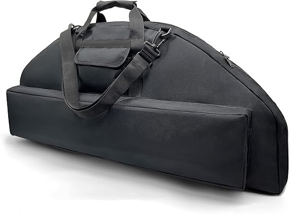 Silfrae Compound Bow Case Soft Bow Padded Case Light-Weight Bow Carry Bag with Arrow Pocket (Black Small)