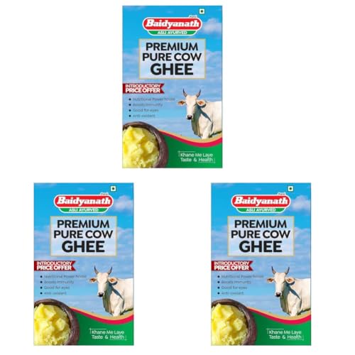 Image of Baidyanath Asli Ayurved Cow Desi Ghee - 1 Litre (Pack of 3)