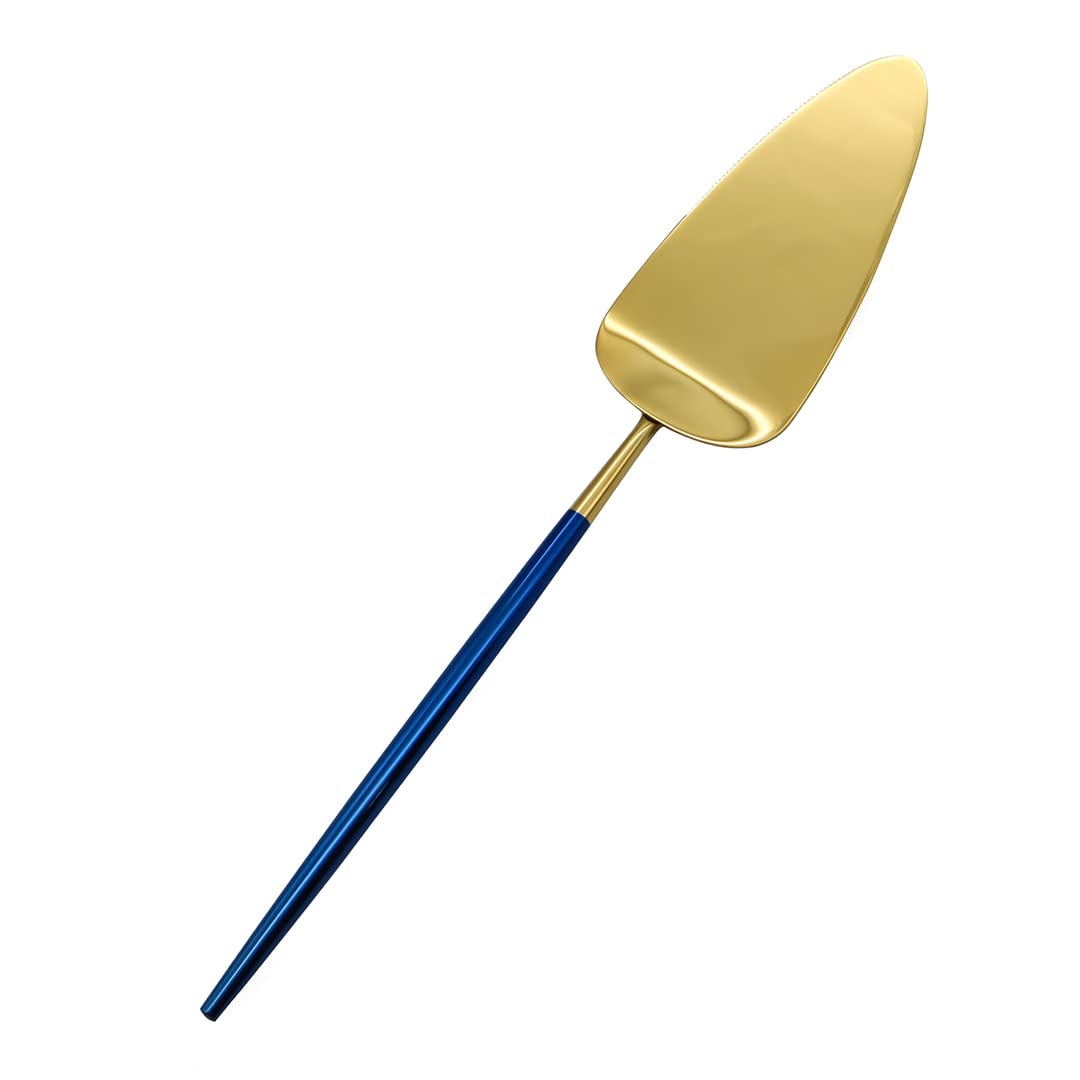 Koyal Wholesale Navy Blue Wedding Cake Knife and Server Set, Modern Cake Cutter Cake Cutting Set for Wedding, Minimalist Cake Server Cake Cutter Set for Wedding Cake Table Decorations or Quinceanera