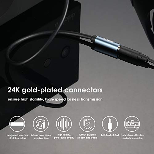 Millso 3.5Mm Audio Cable (6.6 Feet) Male To Male Stereo Aux Cable Trs Headphone Jack Auxiliary Cable For Aux Cord, Car, Home Stereos, Smartphone, Tablet, Mp3 Player, Speaker, Headphone - Metal Blue #TOP5