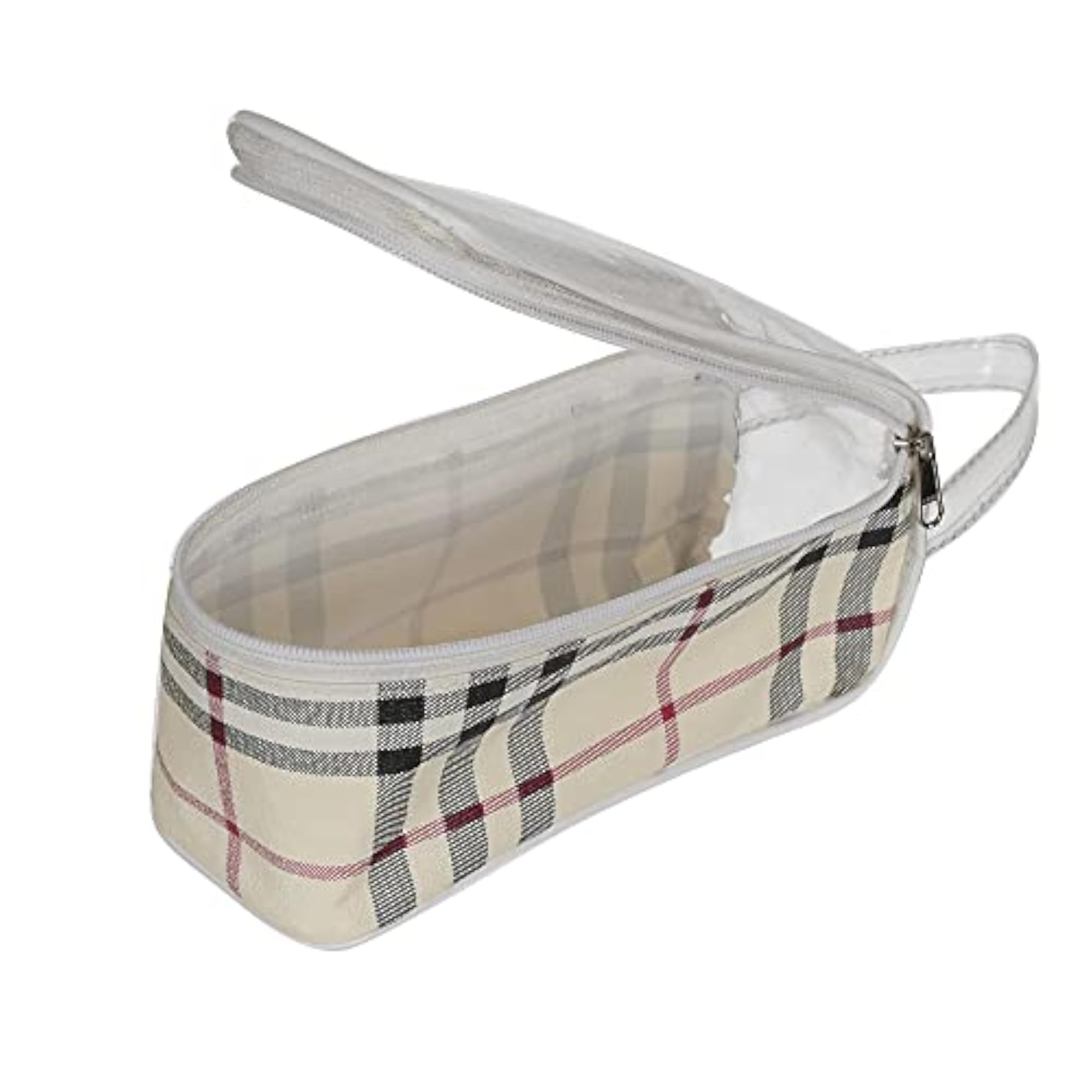 Plastic Box Vanity Travel Toiletry Bag, Set of 2, Cream