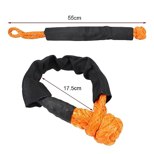 Cuerda de remolque todoterreno y grillete de fibra para rescates en rutas de montaña 3