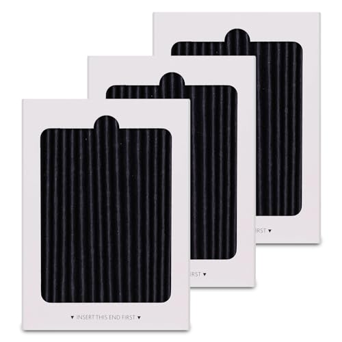 3 Pack Refrigerator Air Filter Replacement for Frigidaire and Electrolux EAFCBF Fridge Replace 242061001, 242047801, 242047804, Effective Filtration with Activated Carbon Filter