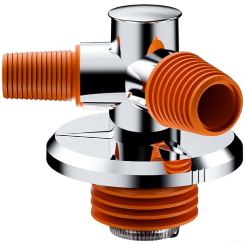 Adaptador modular en T de drenaje de lavadora en plástico blanco con sello automático para tuberías de 32-46 mm para evitar problemas de desbordamiento (estilo galvanizado)
