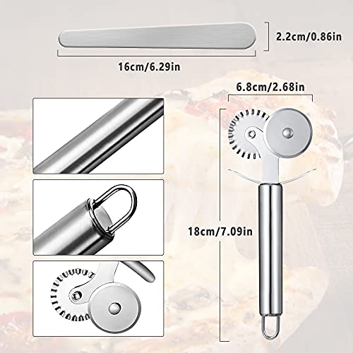 Worldity Ravioli Dumpling Mold, Food Grade Safe Dumplings Maker, Russian Pelmeni Maker with 37 Holes Double, Pastry Ravioli Wheel Cutter and Roller Pin for Making Dumplings Ravioli