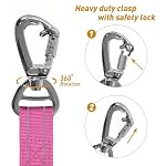 AUBELL Tactical Dog Leash Heavy Duty,4-6ft Reflective Strong No Pull Bungee Leash for Medium Large Dogs with Comfortable Padded Double Handle,Car Seat Belt,360 Degree Rotating Carabiner,Pink - Image 6