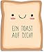 Toast Holzkarte - Geburtstagskarte mit Umschlag - Ein Toast auf Dich - Geburtstagskarte lustig, Witzige Geburtstagskarte, Lustige Karten, Lustige Geburtstagskarten, Lustige Karte