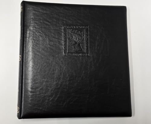 Álbum de sellos con 15 anillas y cajetín, color negro